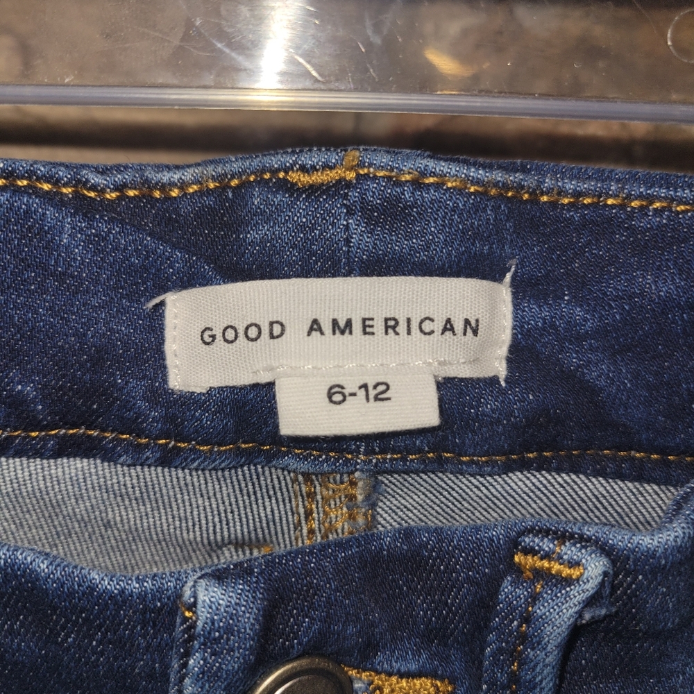 EUC Good American Straight Leg Always Fits Jeans in Dark Blue Wash - Picture 3 of 10